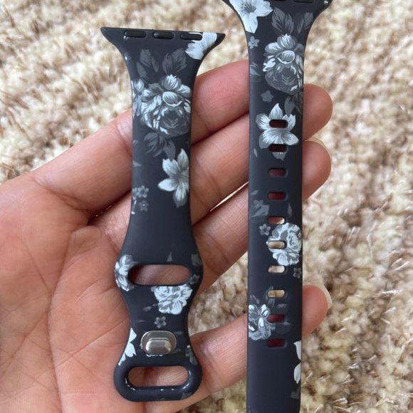 (Only Band) Floral Strap Compatible with Apple Watch Strap 38mm/40mm/42mm/44mm - Picture 4 of 7